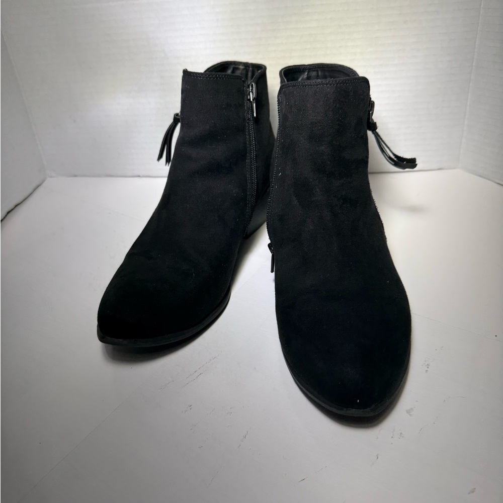 Women’s Espirit Tylin Black Suede Ankle Boots with Side Zip - Picture 2 of 5